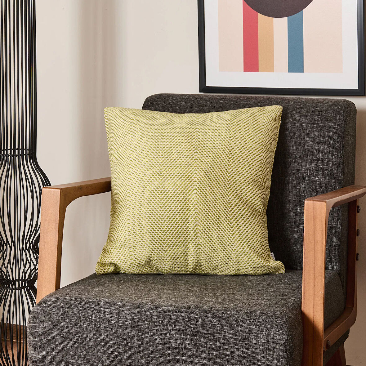 Soft Aldo Kırlent - Yeşil - 50x50 cm