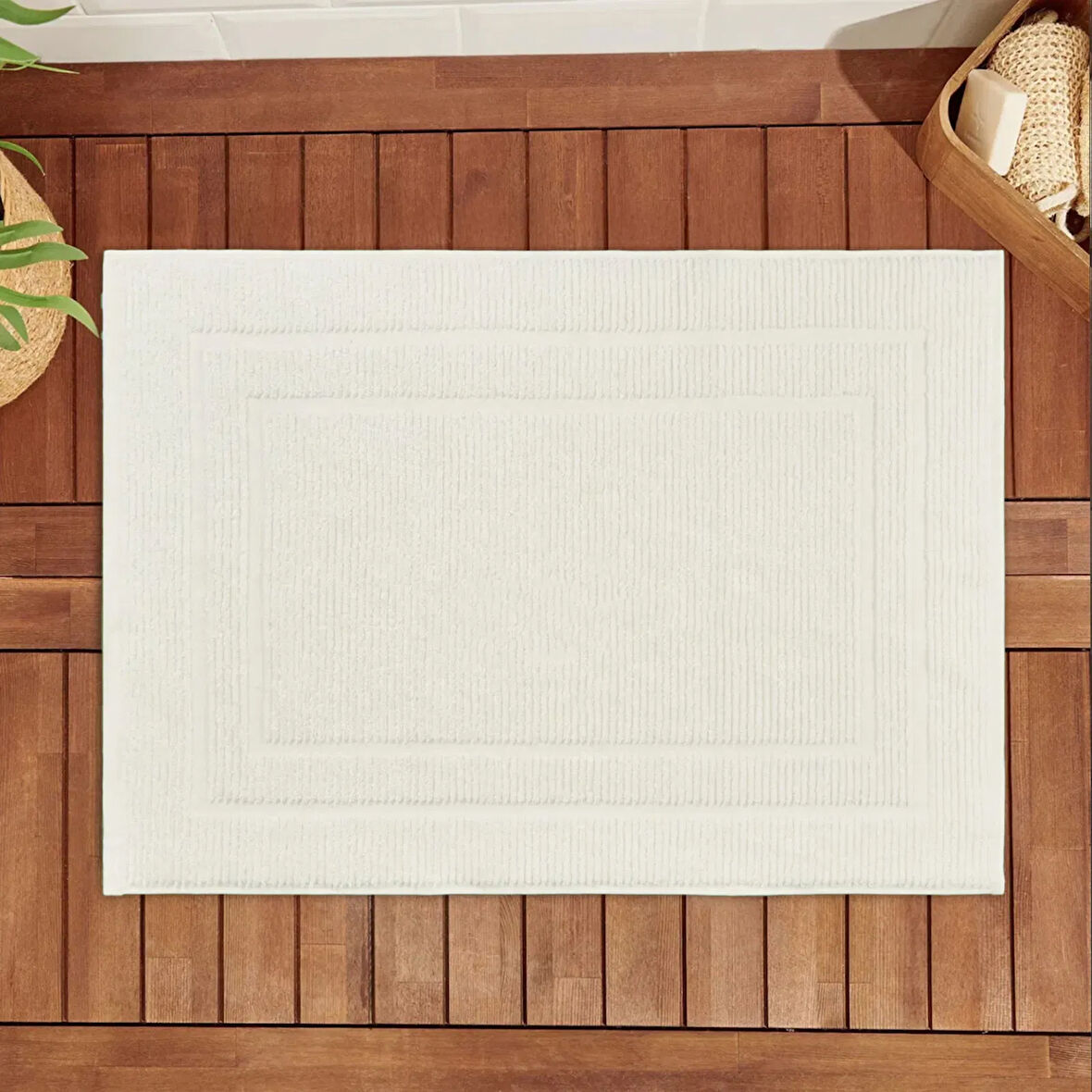 Soft Premium Ayak Havlusu - Beyaz - 50x70 cm