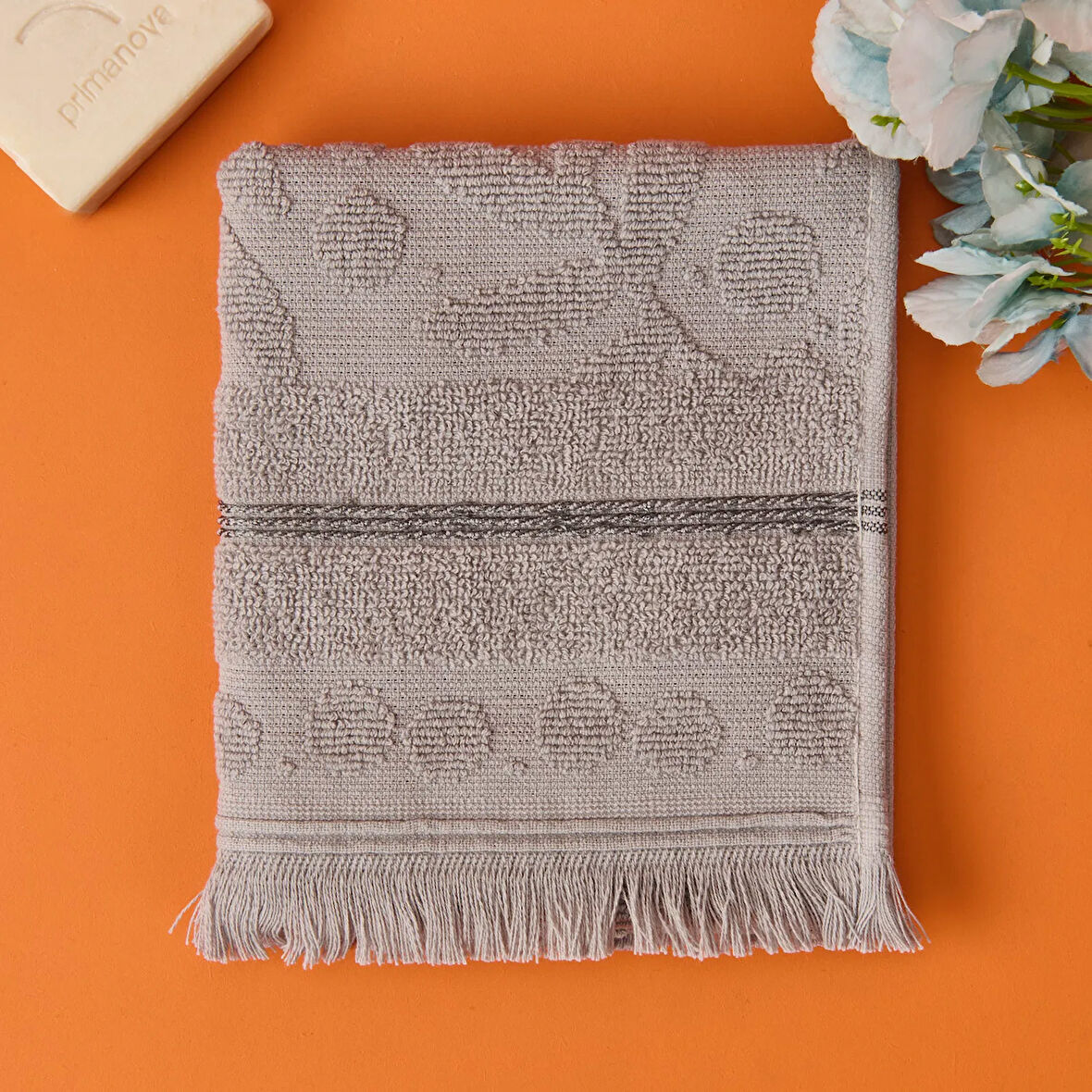 Soft Zeleno El Havlusu - Gri - 30x50 cm