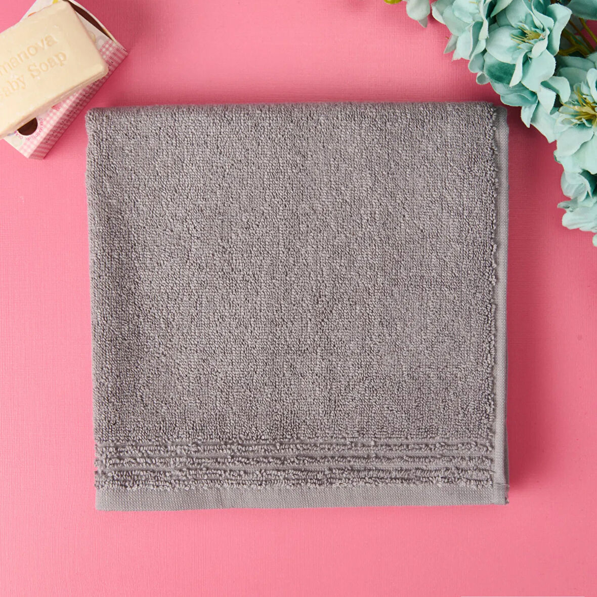 Soft Fly Ayak Havlusu - Gri - 50x70 cm