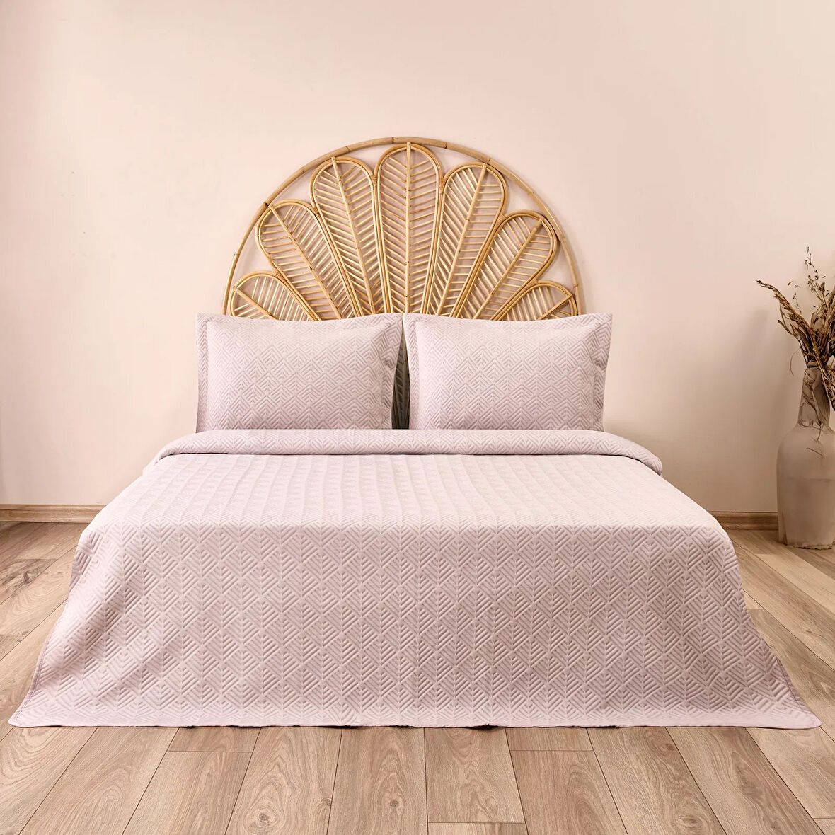 Soft Rante Çift Kişilik Yatak Örtüsü - Gülkurusu - 240x260 cm