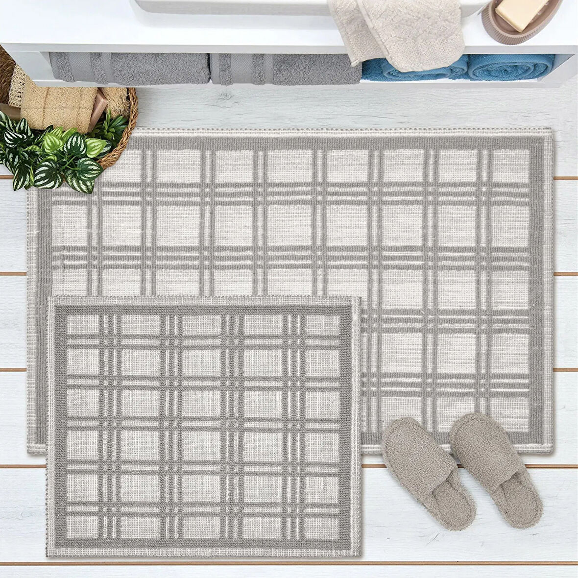 Soft Rhodes 2'li Bukle Paspas - Gri