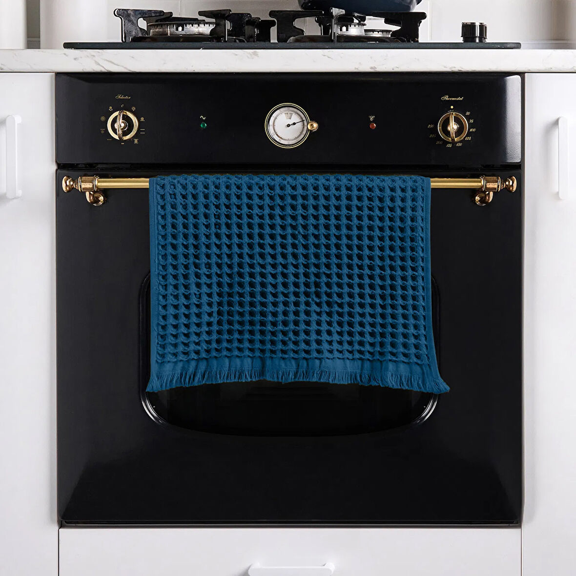 Soft Waffle Mutfak Havlusu - Lacivert - 30x45 cm