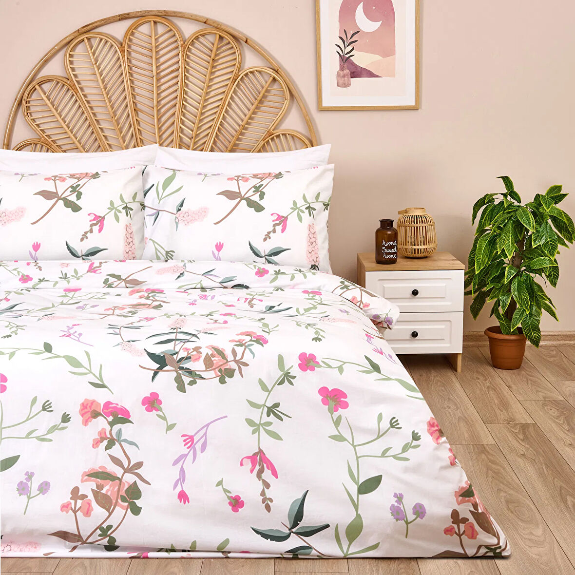 Soft Parlin Çift Kişilik Nevresim Takımı - Renkli