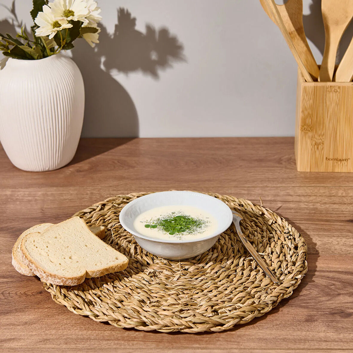 Hasır Amerikan Servis - Kahverengi - 33 cm
