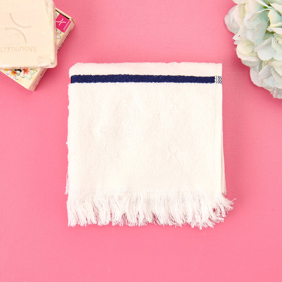 Soft Bordura El Havlusu - Ekru - 30x50 cm