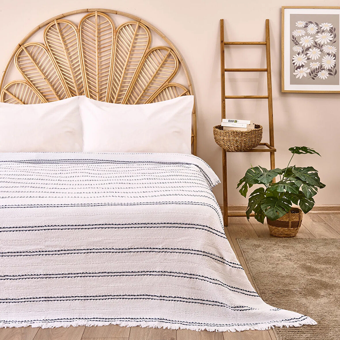 Soft Çift Kişilik Yatak Örtüsü - Gri - 225x250 cm