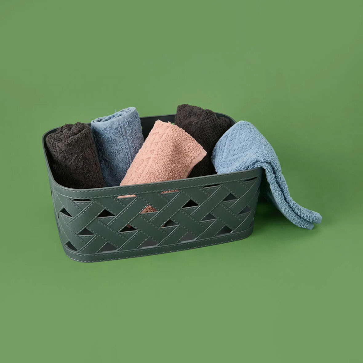 Living Deri Desenli Sepet - Asorti - 10 lt