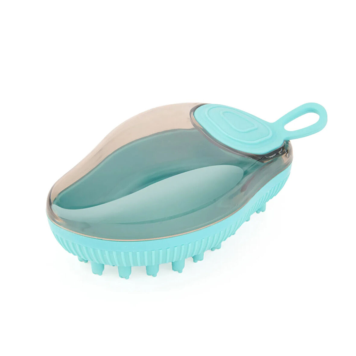 Doldurulabilir Kedi Köpek Yıkama Fırçası - Mavi - 9 cm