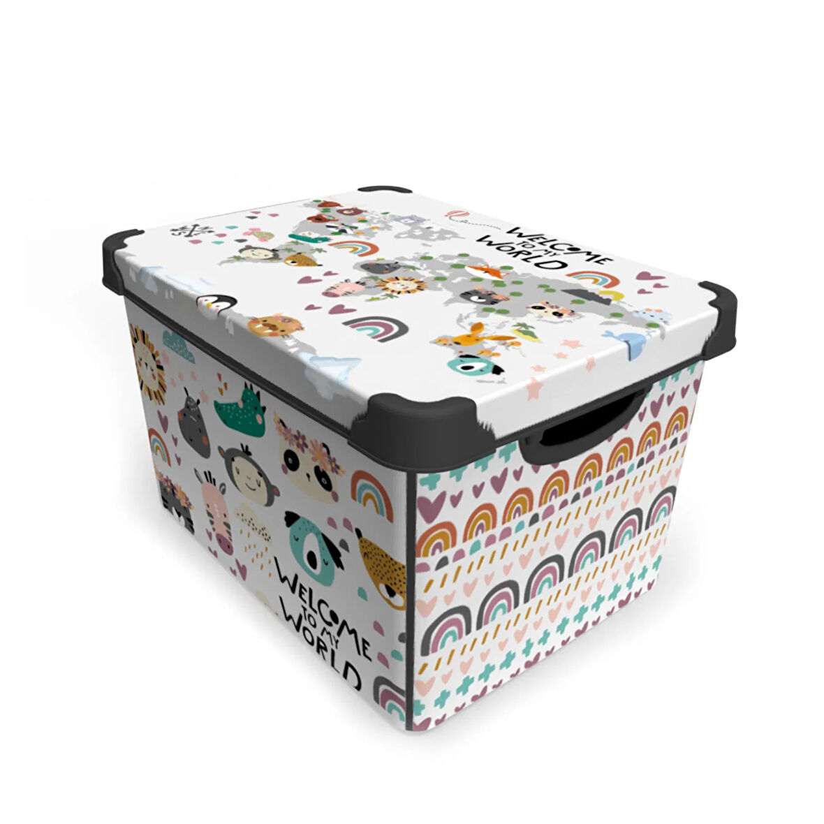 Hayvan Figürlü Oyuncak Kutusu - Renkli - 22 lt