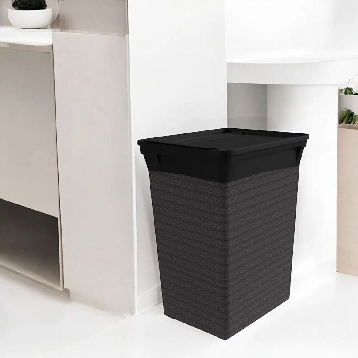 Kapaklı Çöp Kovası - Antrasit - 20 lt