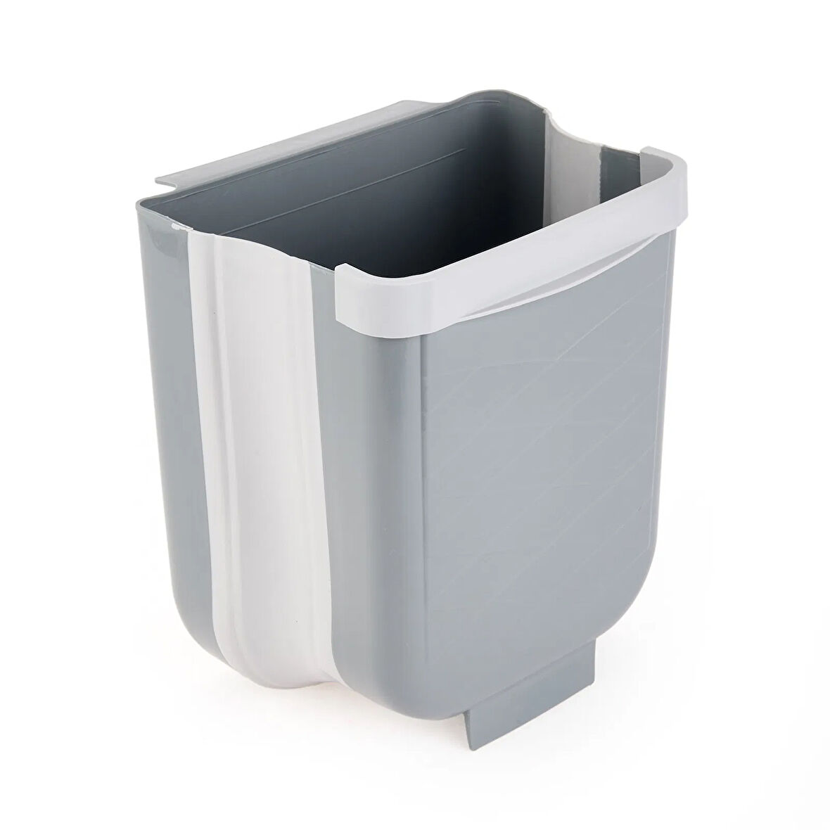 Katlanabilir Çöp Kovası - Gri - 6 lt