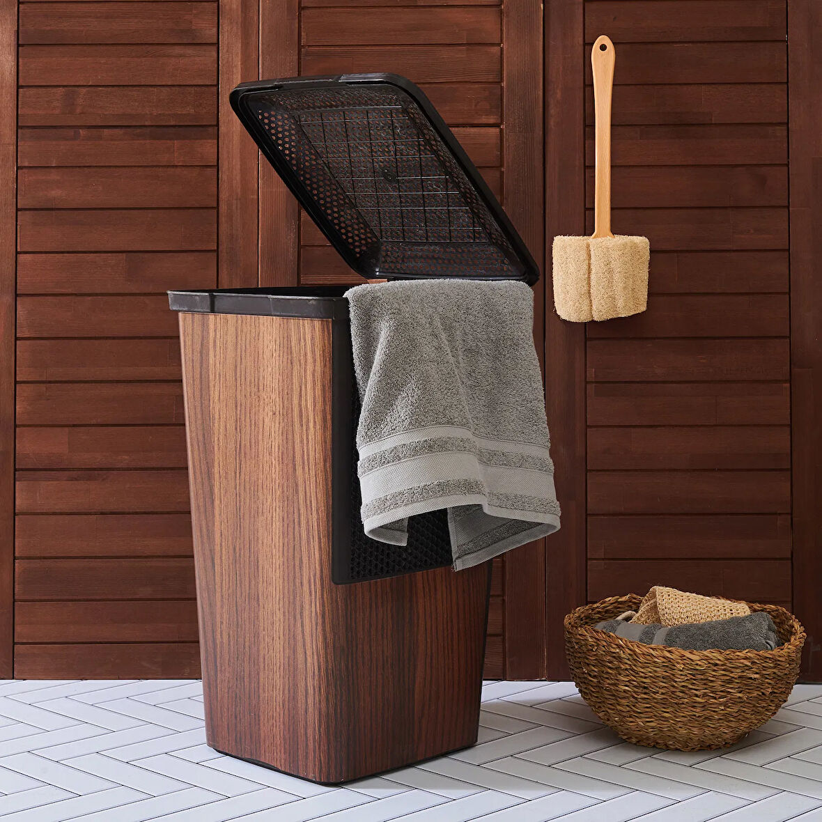 Çamaşır Sepeti - Siyah - 55 lt