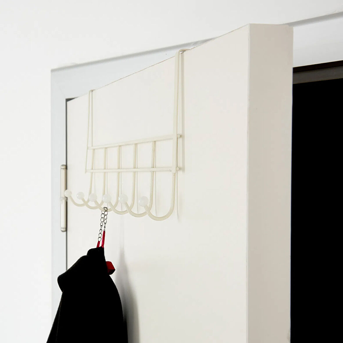 Eko 6'lı Kapı Arkası Askı - Beyaz