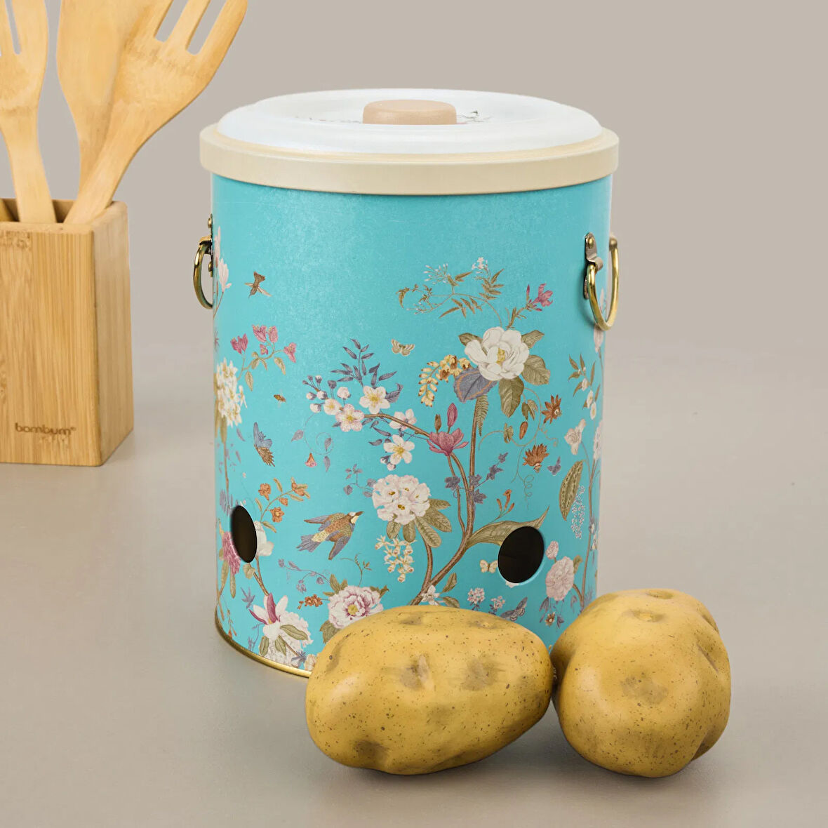 Botanica Metal Soğanlık Patateslik - Renkli - 5 lt