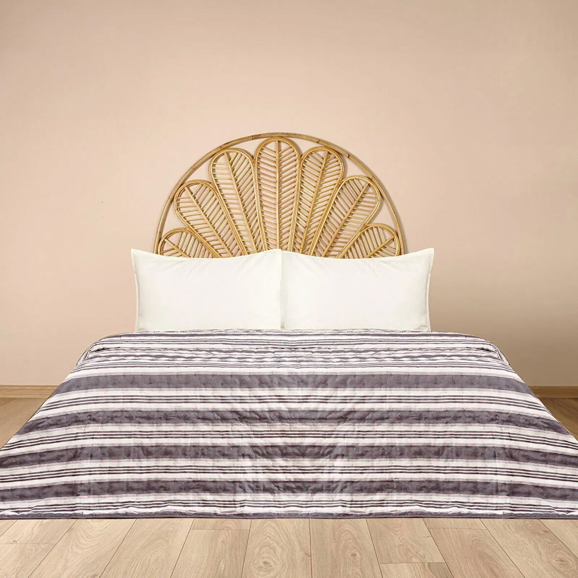 Soft Londra Tek Kişilik Yatak Örtüsü - Antrasit - 160x230 cm