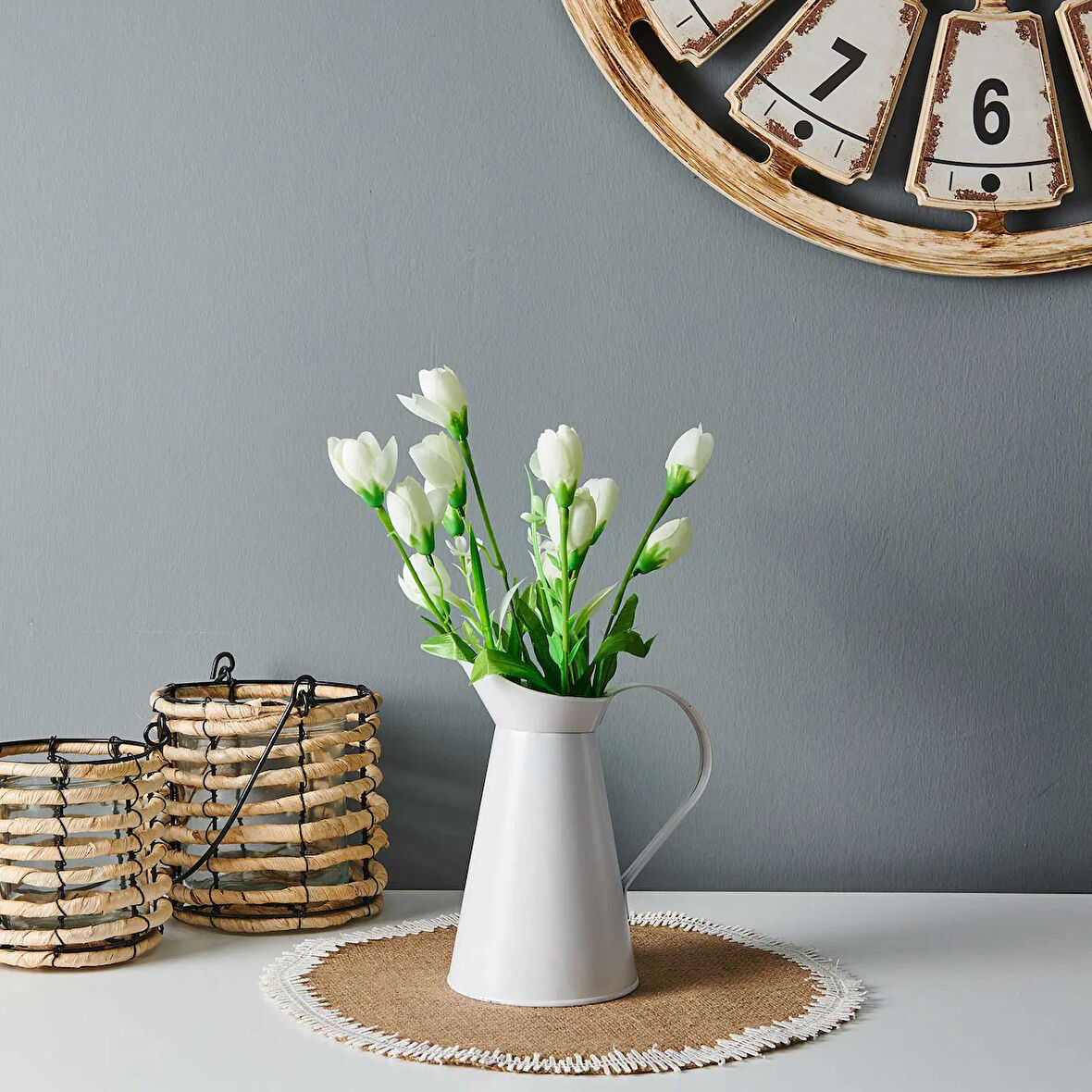 Manolya Yapay Çiçek - Beyaz