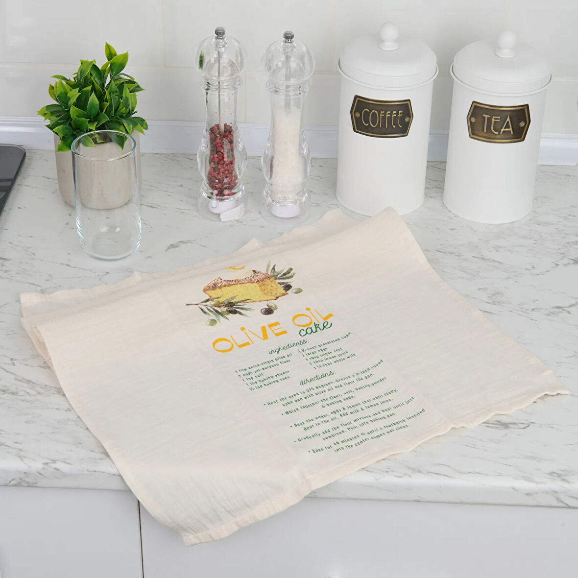 Soft Aliva Mutfak Havlusu - Beyaz - 40x66 cm