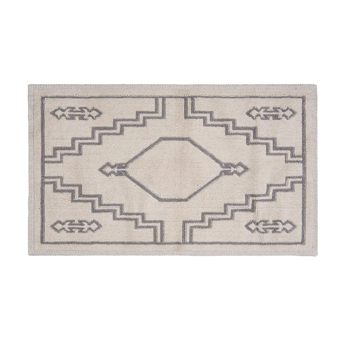 Soft Klas 2'li Banyo Paspası - Ekru / Gri - 60x100 cm + 50x60 cm