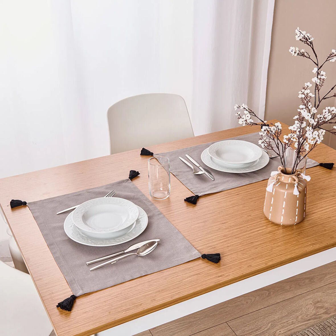 Soft Anthracite 2'li Amerikan Servis - Antrasit - 35x50 cm