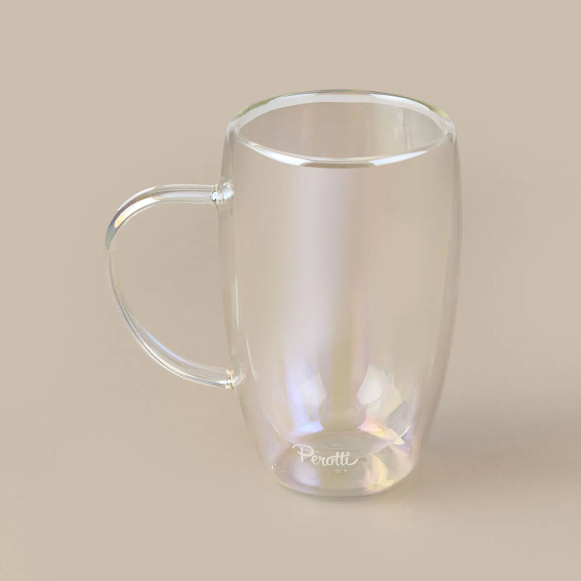 Colors Çift Cidarlı Latte Kupa - Şeffaf - 450 ml