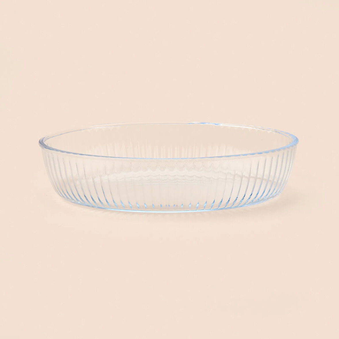 Twin Oval Cam Fırın Kabı - Şeffaf - 25x17 cm