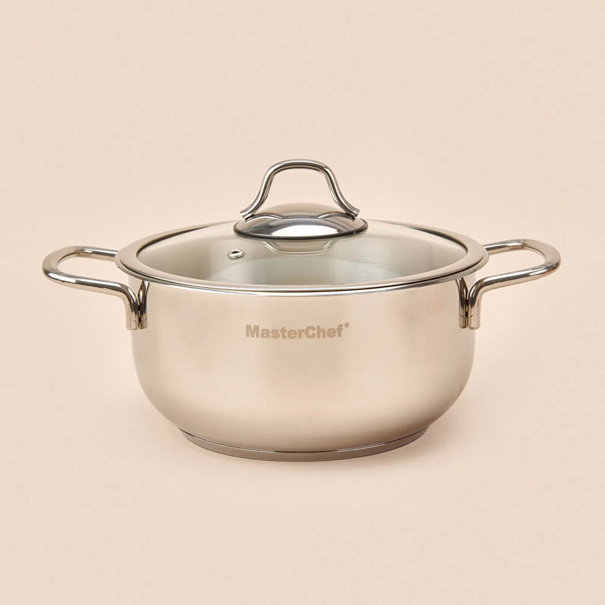 Paslanmaz Çelik Tencere - Gri - 20 cm