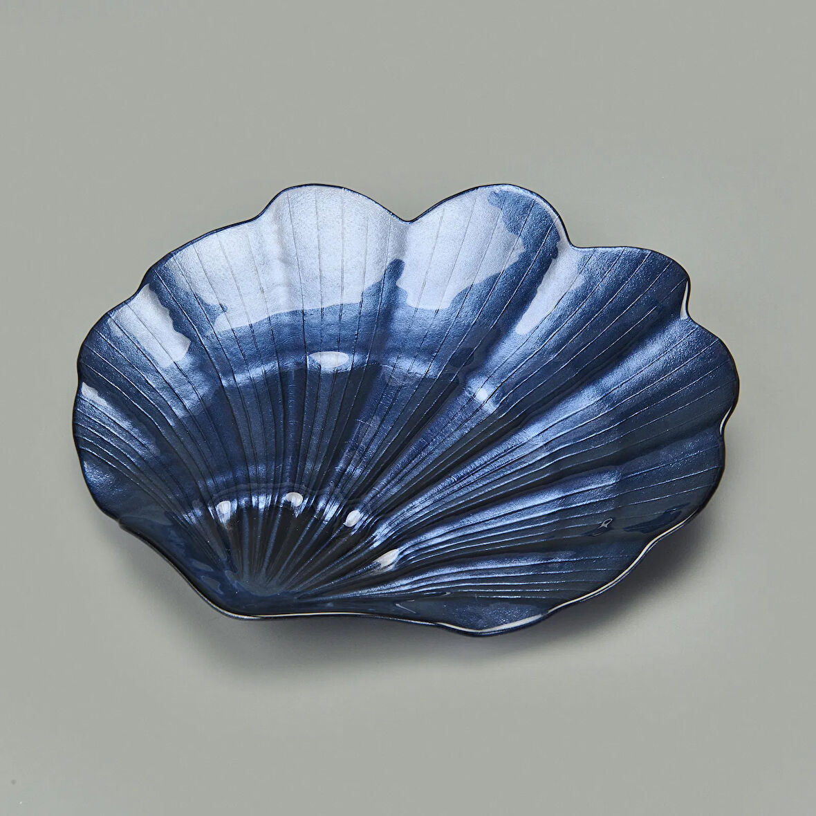 Deco Shell Dekoratif Tabak - Lacivert - 30 cm