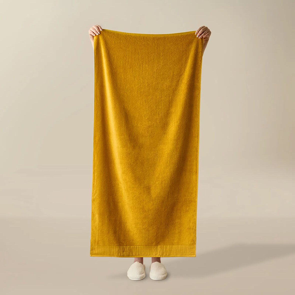 Soft Premium Banyo Havlusu - Hardal - 70x140 cm