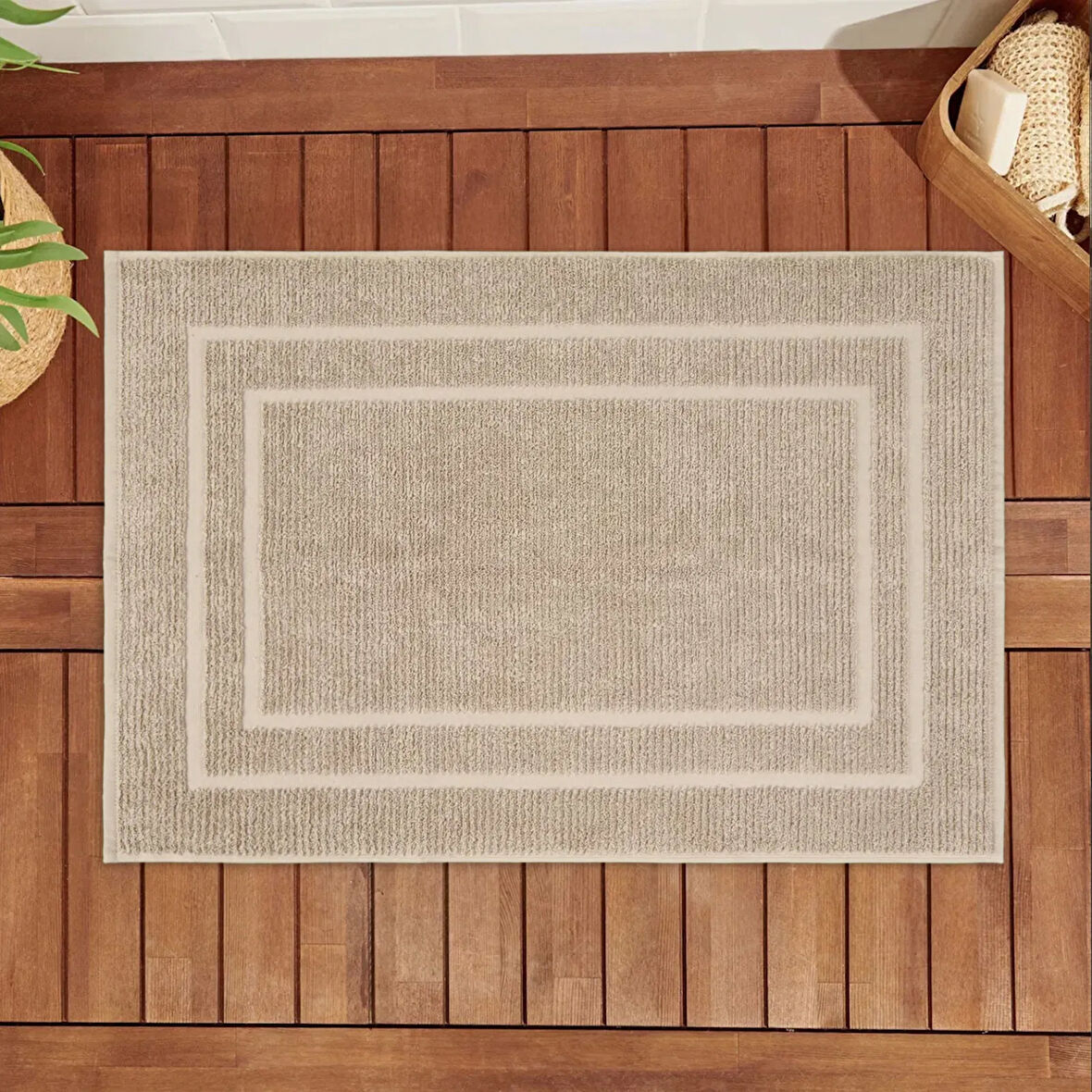 Soft Premium Ayak Havlusu - Bej - 50x70 cm