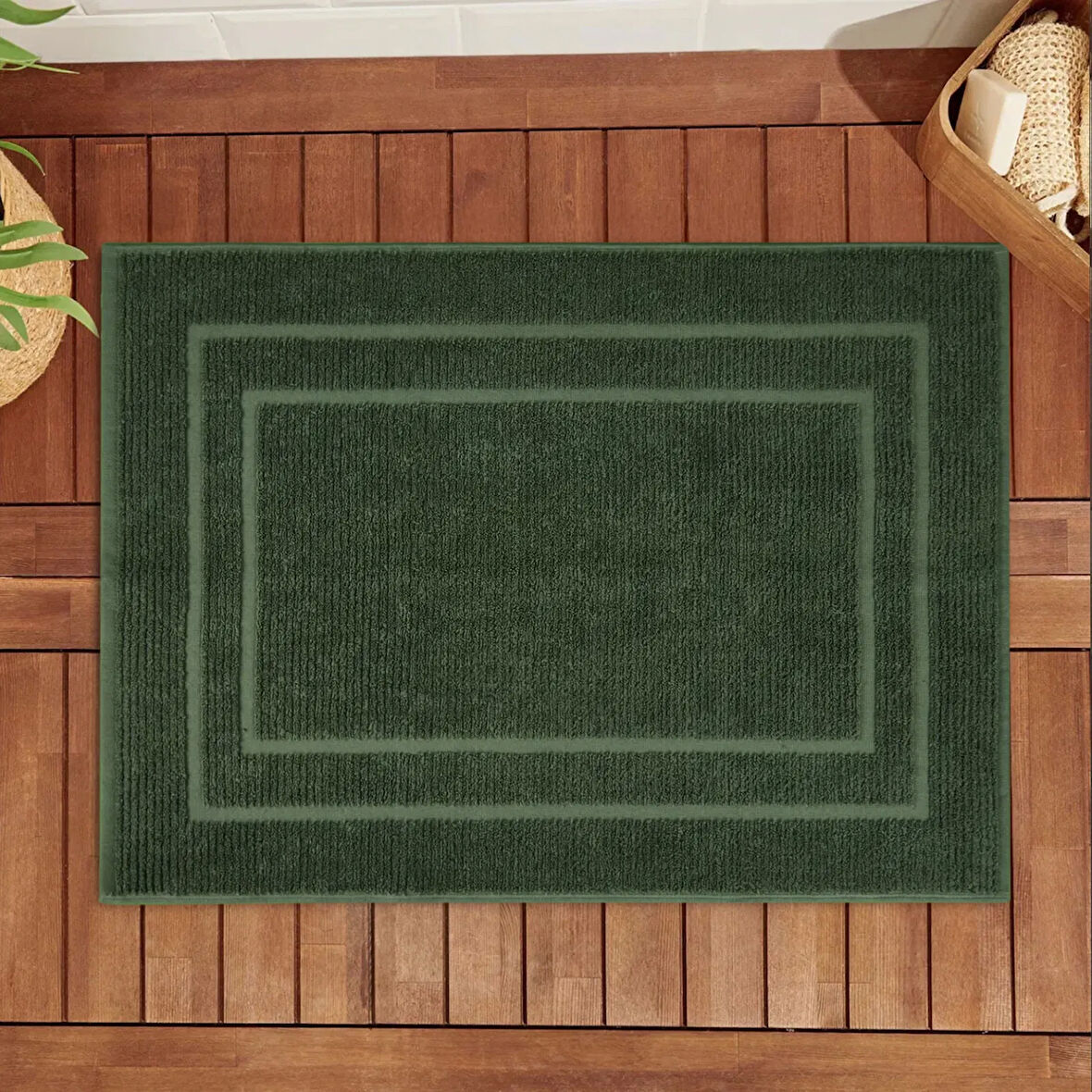 Soft Premium Ayak Havlusu - Haki - 50x70 cm