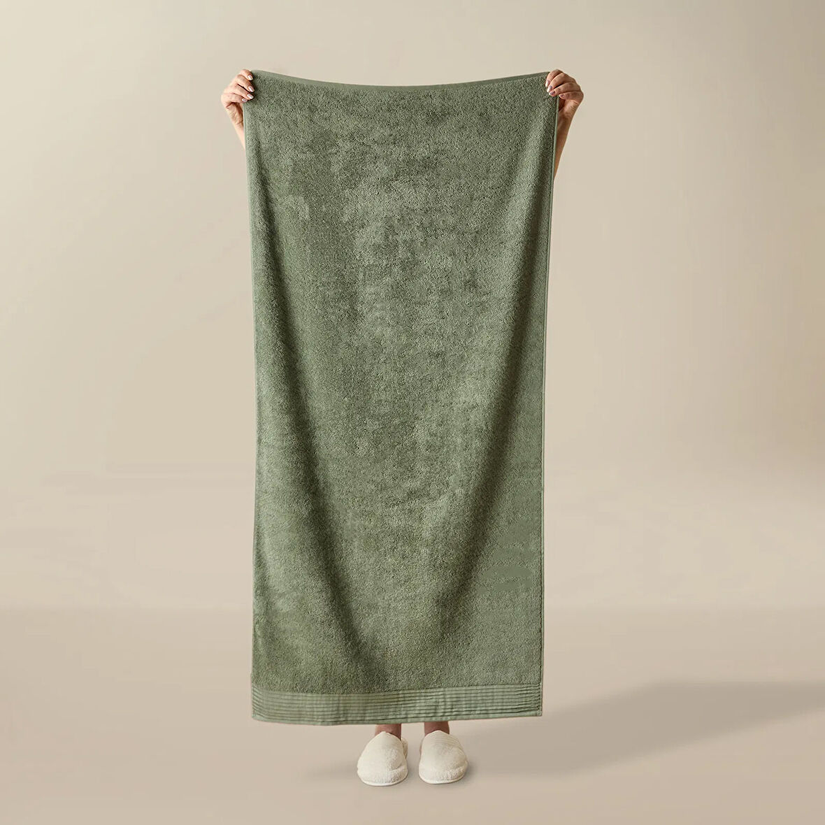 Soft Premium Banyo Havlusu - Haki - 70x140 cm