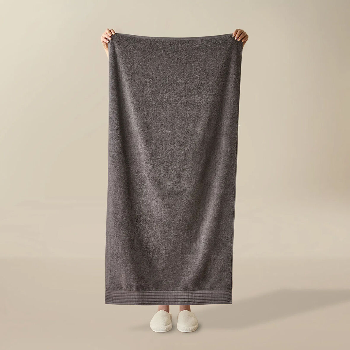 Soft Premium Banyo Havlusu - Antrasit - 70x140 cm