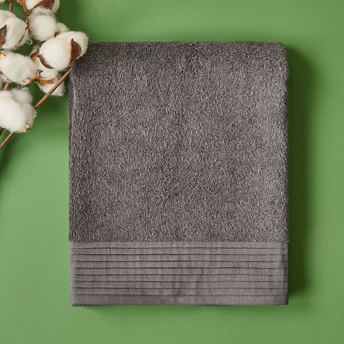 Soft Premium Yüz Havlusu - Antrasit - 50x90 cm