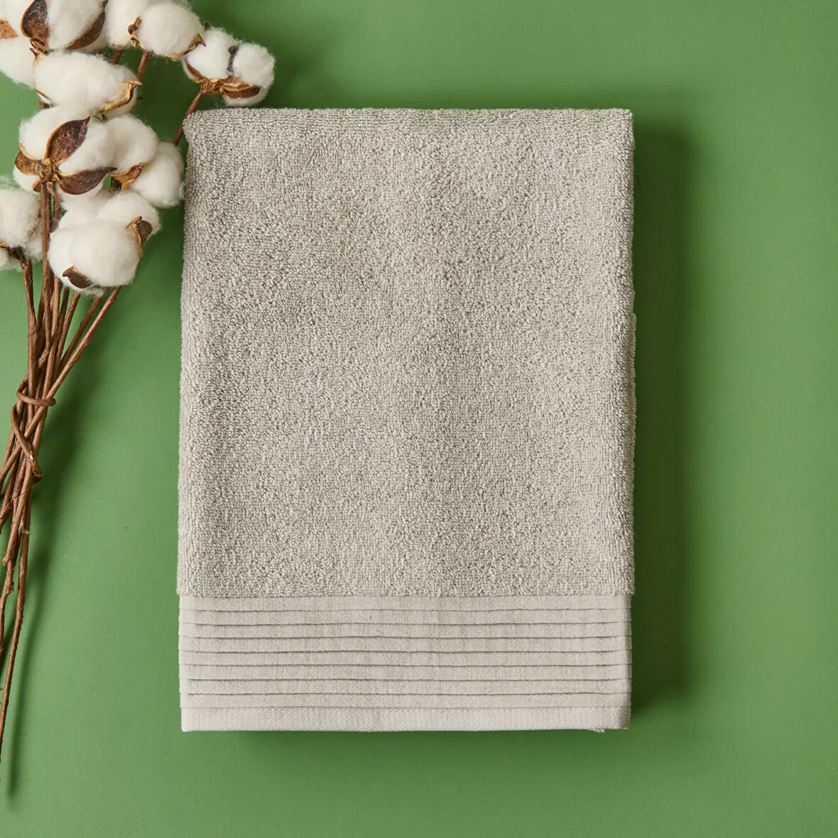 Soft Premium Yüz Havlusu - Gri - 50x90 cm