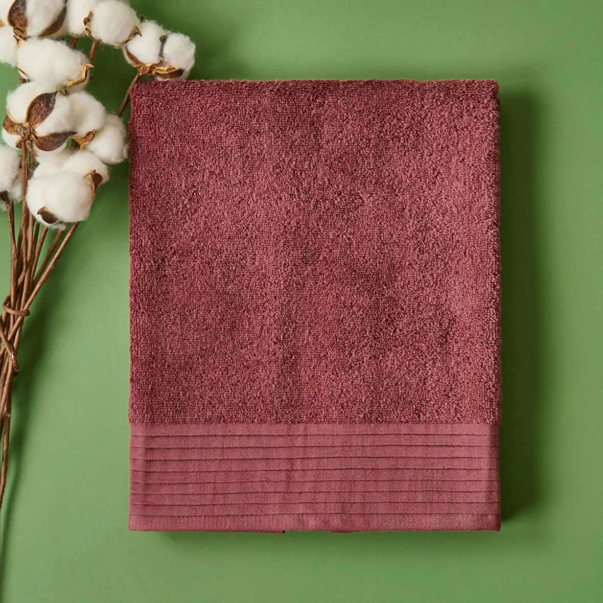 Soft Premium Yüz Havlusu - Bordo - 50x90 cm