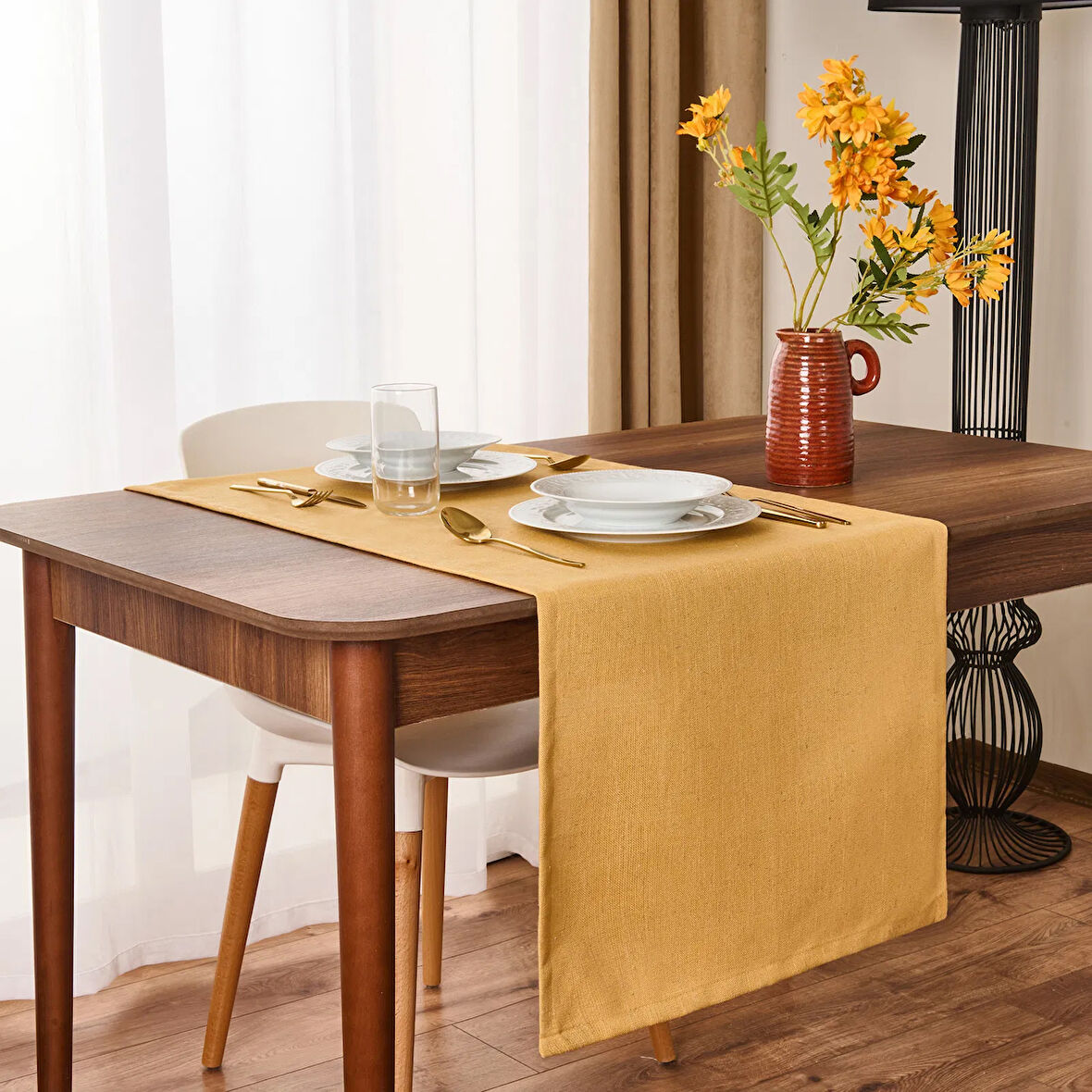 Soft Bella Keten Runner - Hardal - 50x140 cm