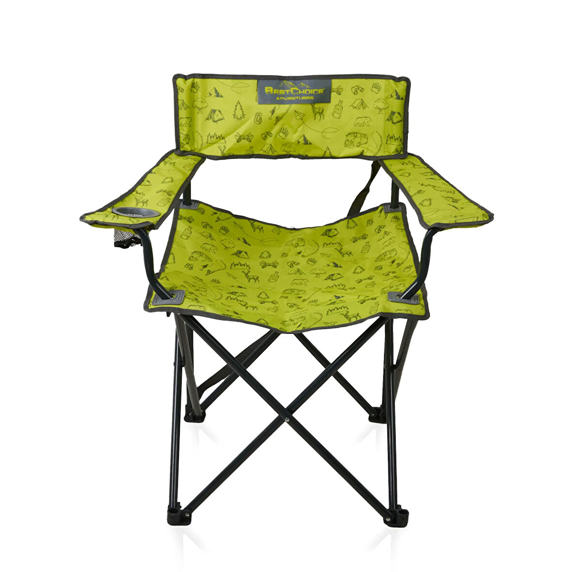 XL Kamp Sandalyesi - Yeşil - 55x55x85 cm