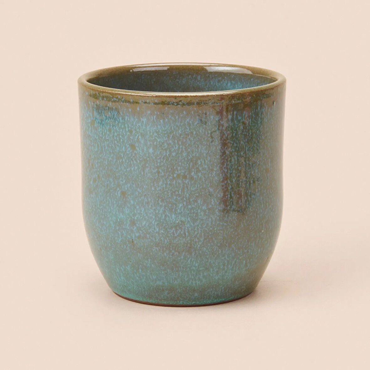 PROFESSIONAL Ankara Reaktif Seramik Saksı - Yeşil - 13,5x12,5 cm