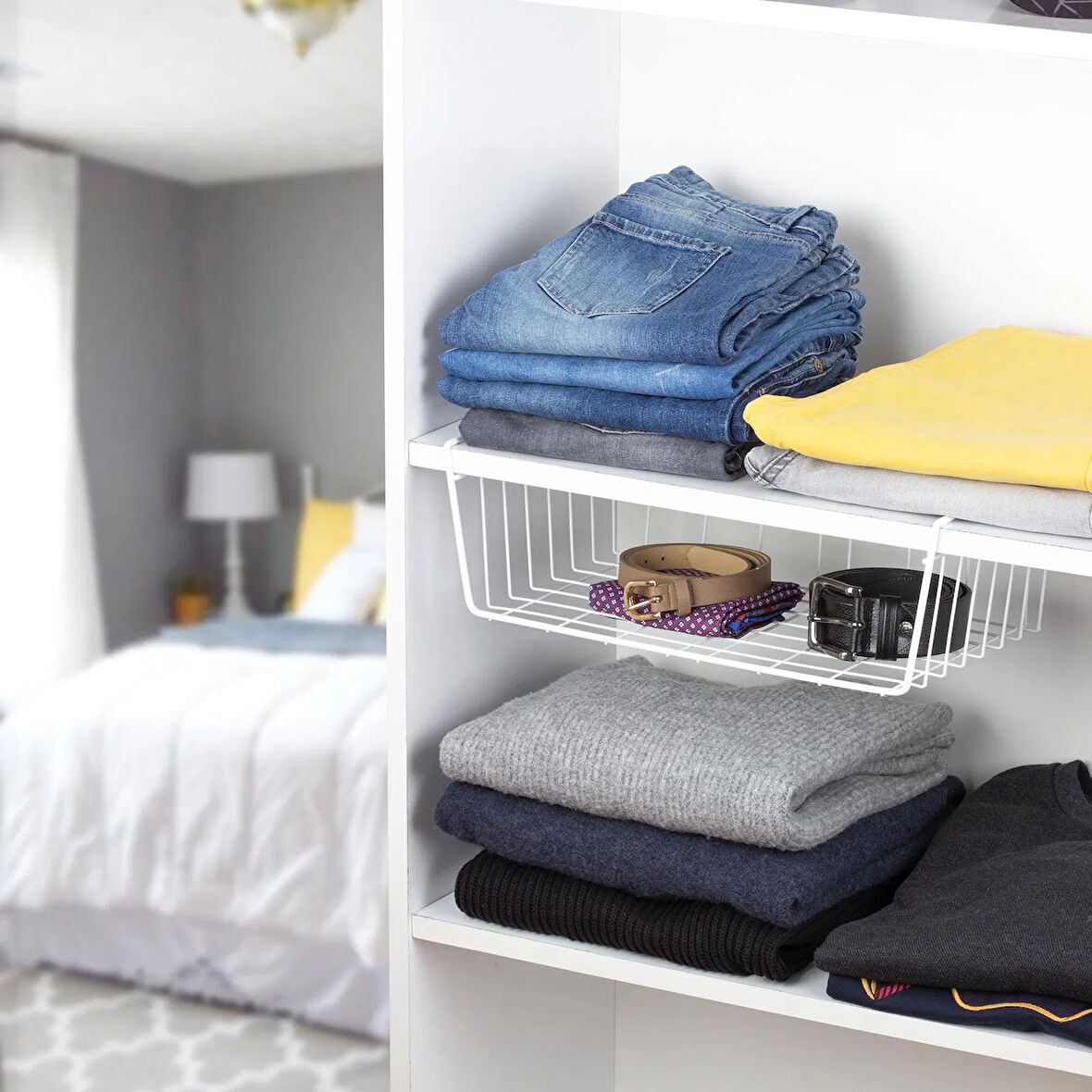 Dolap İçi Pratik Raf - Beyaz