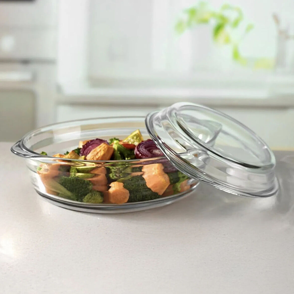 Ripple Kapaklı Tencere - Şeffaf - 34x21 cm