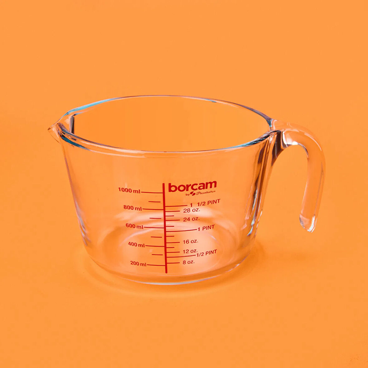 Borcam Ölçü Kabı - Şeffaf - 1 lt