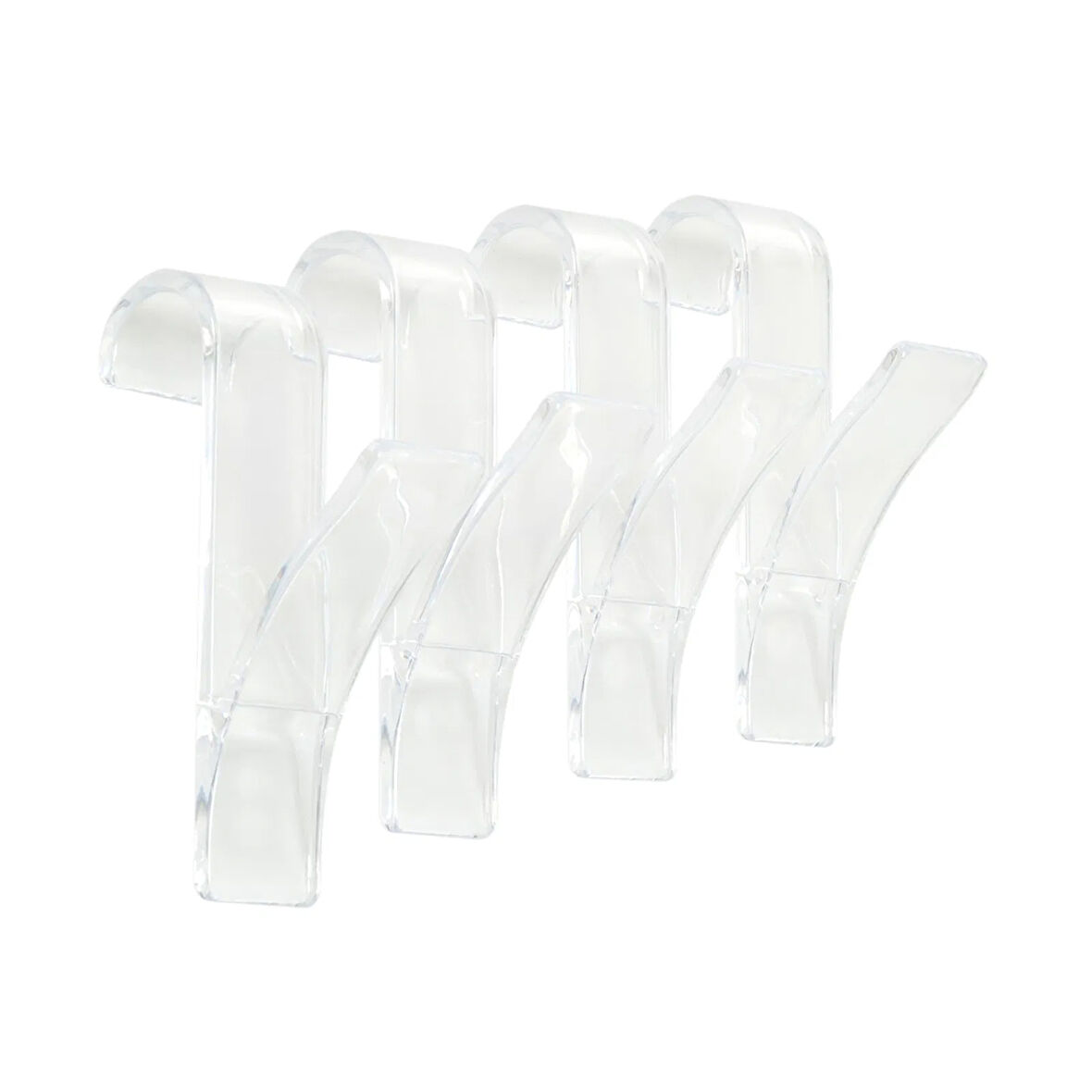 4'lü Pratik Banyo Askısı - Şeffaf