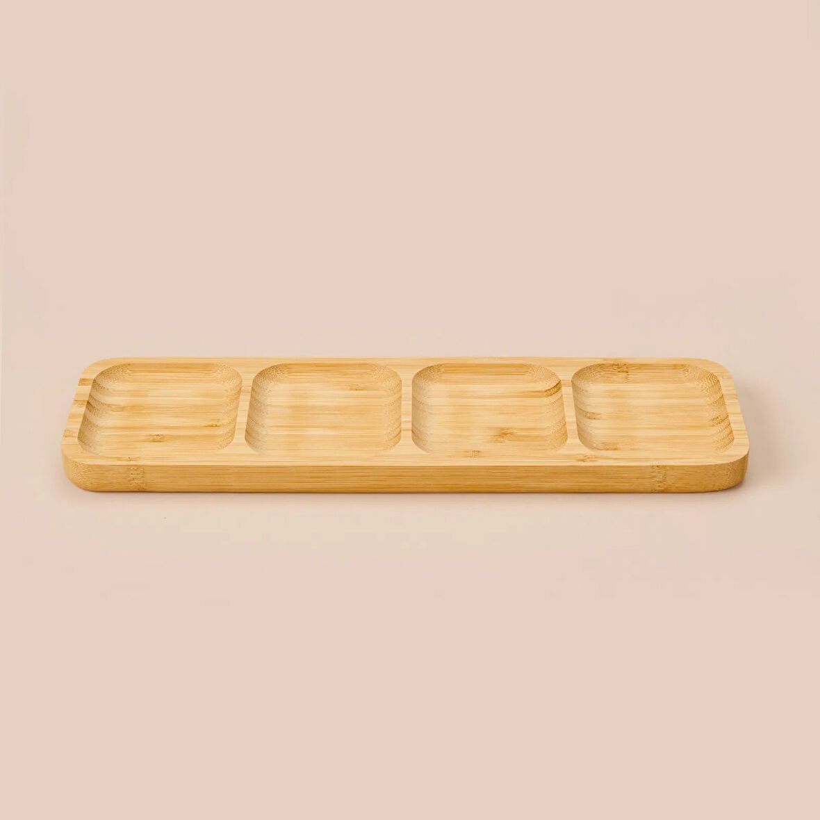 Houseware Bambu Servis Tabağı - Açık Kahverengi - 33 cm