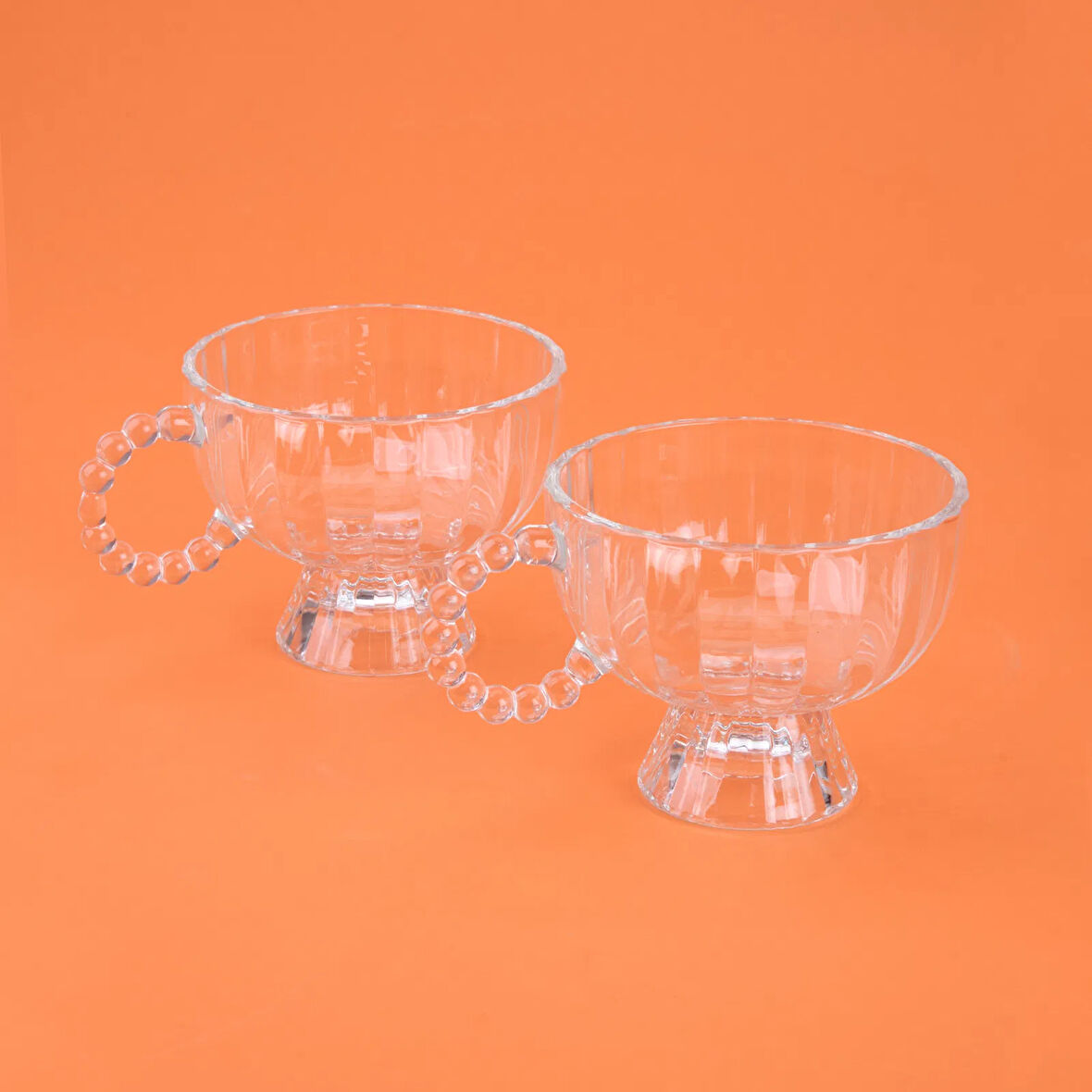 2'li Boncuk Kulplu Dondurmalık - Şeffaf