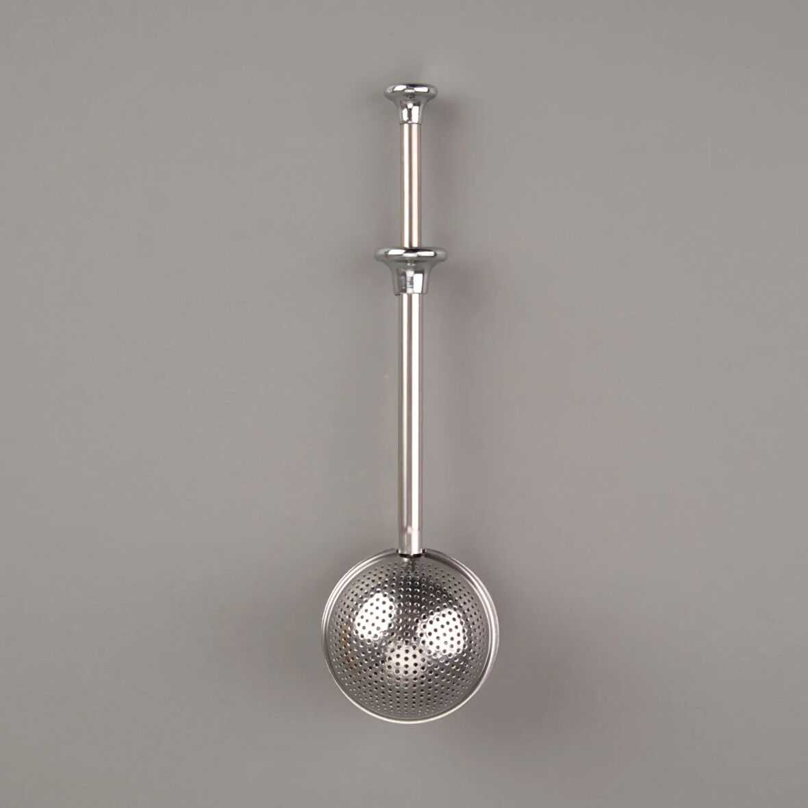 Saplı Bitki Çayı Süzgeci - Gri