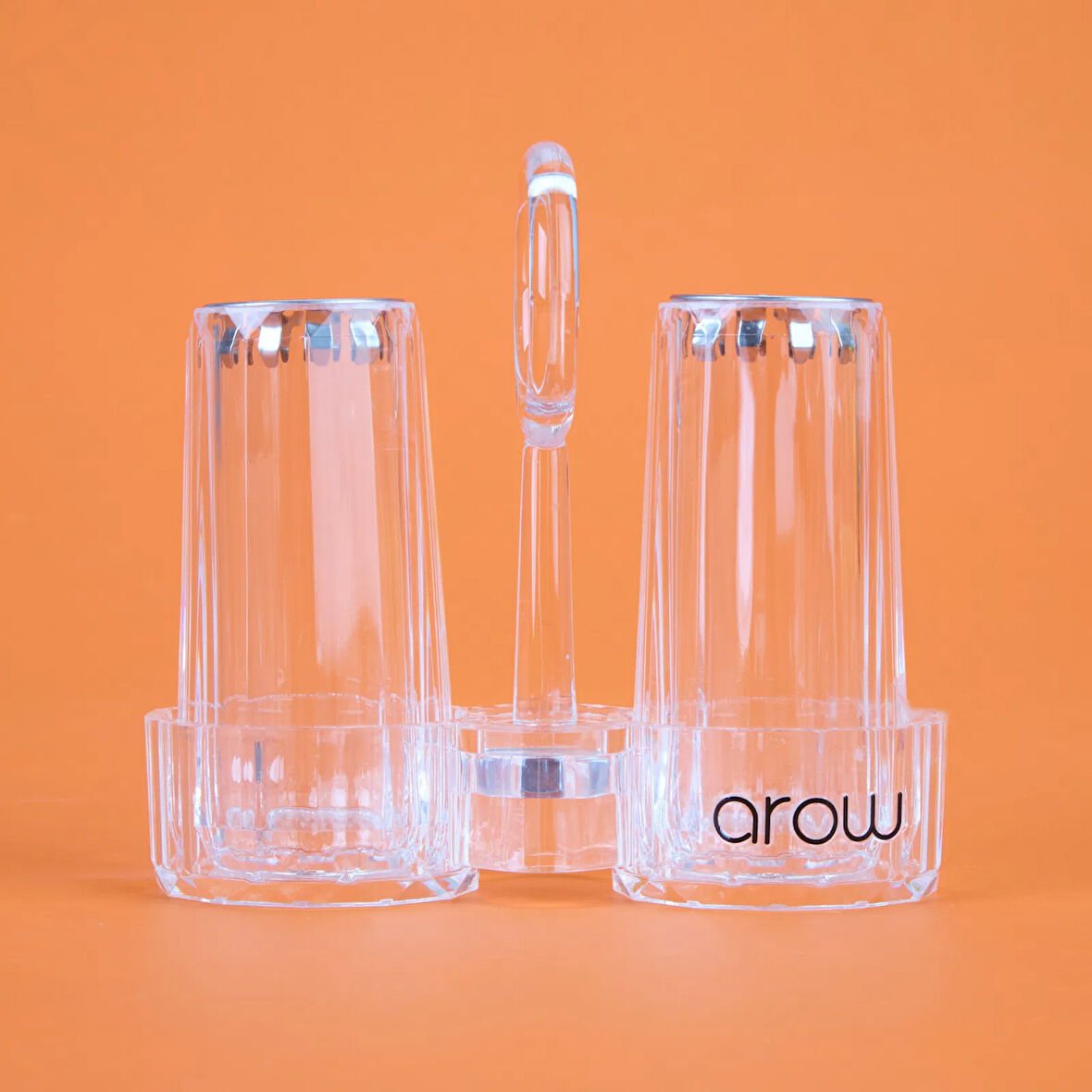 Akrilik Tuzluk Seti - Şeffaf - 7 cm