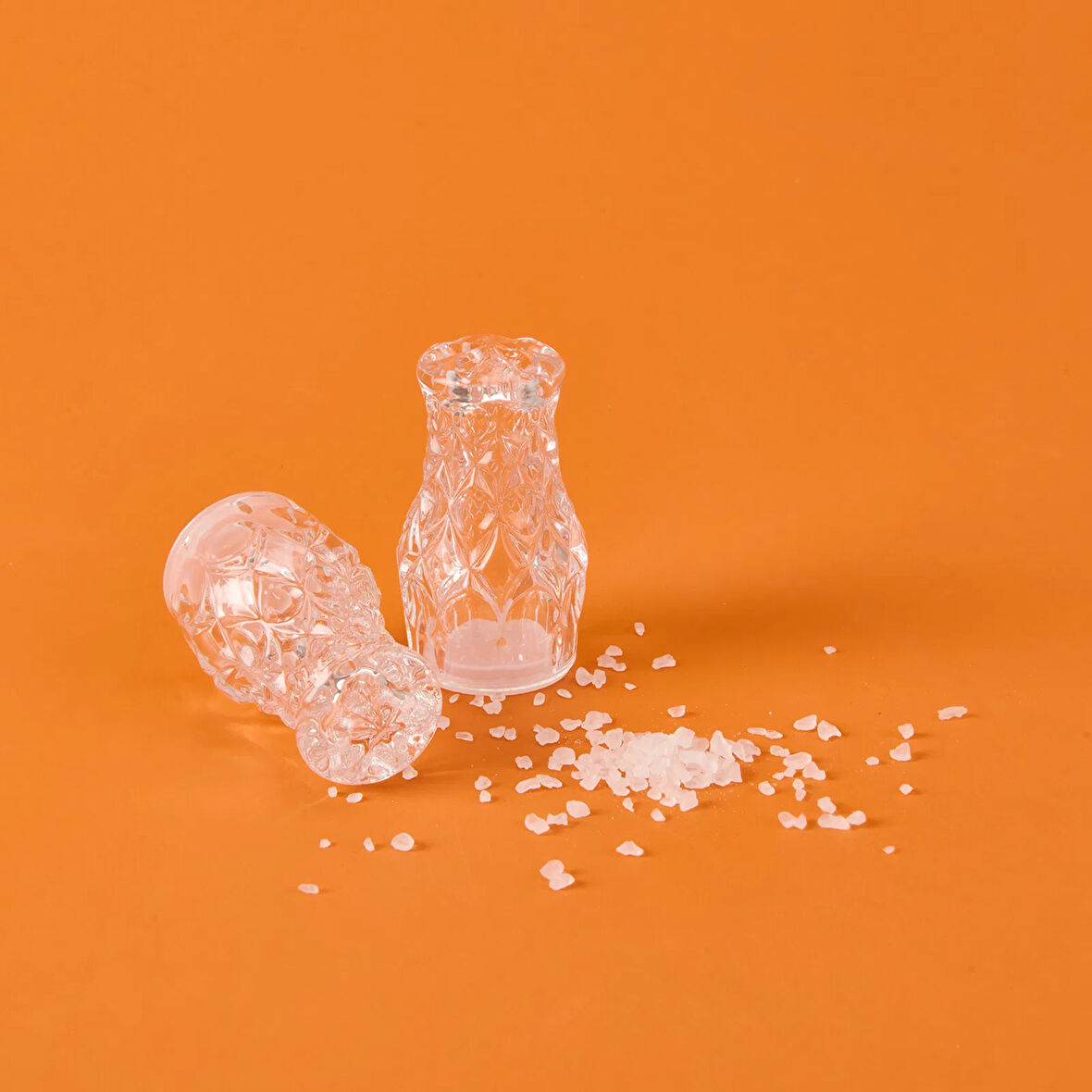 Kristal 2'li Tuzluk - Şeffaf - 13 cm