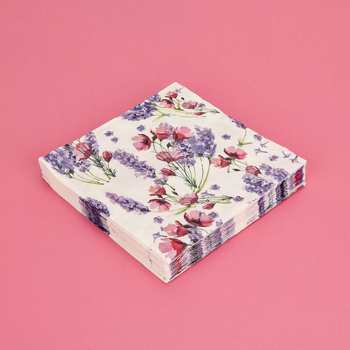 Houseware Çiçek Baskılı 16'lı Peçete - Asorti - 33x33 cm