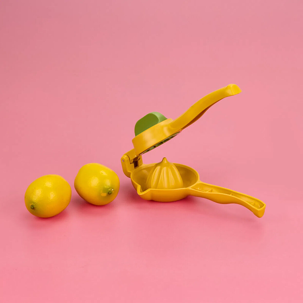 Juicer Bükmeli Limon Sıkacağı - Sarı / Yeşil - 10 cm